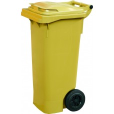 Контейнер для мусора на колесах 80 л, жёлтый