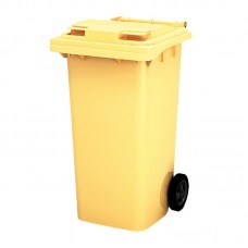 Контейнер для мусора с крышкой 240л, желтый
