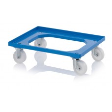 Тележка для ящиков с колёсами из полиамида RO 64 PA BO, синего цвета