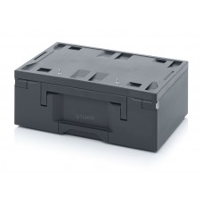 Ящик для инструментов с двумя замками PRO TB S 6422 F1, 60 x 40 x 23 см, тёмно-серый бокс, тёмно-серая крышка